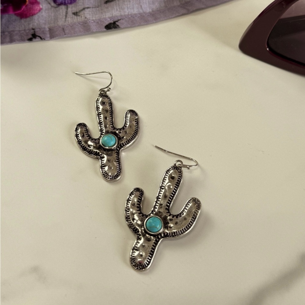 Western Cactus Earrings